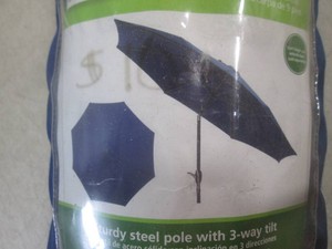 (F-3) 9-Foot Round Market Umbrella with 3-Way Tilt