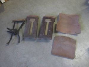 (EC1) Vintage Theater  Auditorium Seat Parts - Cast Metal End Panels
