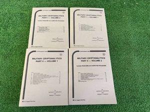 Military Cryptanalytics Parts 1 & 2 (4 Books)