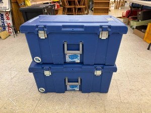 2 Sterilite Latching Trunks with Wheels