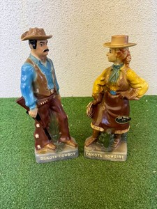 Dakota Cowboy & Dakota Cowgirl Decanters