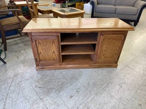 Oak Entertainment Cabinet 18 x 50 x 25 tall