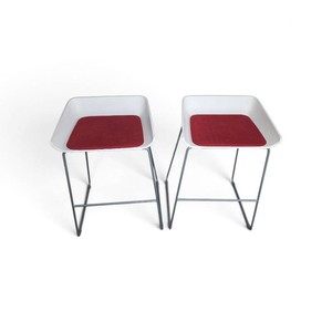 Steelcase Turnstone Scoop Bar Height Stool- Red Retail $550