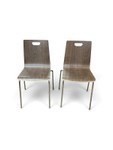 Set of 2 Modern wood stacking chair