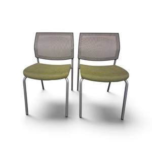 Pair of Armless SitOnIt Focus Stacking Chairs.
