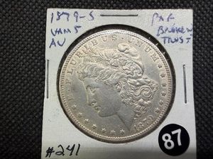 Better Date Top 100 Coin 1879-S Reverse of 78 Morgan Silver Dollar Marked AU When Purchased -  - Greysheet Wholesale Value for an AU50 is $161