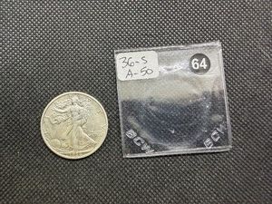 1936-S Walking Liberty Silver Half Dollar