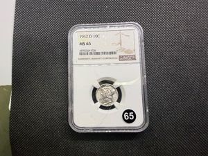 1942-D Silver Mercury Dime NGC MS65 - NGC Price Guide is $40.00