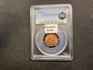 1946-S Lincoln Cent PCGS MS66 RB