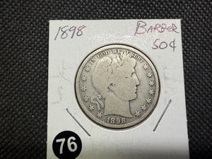 1898 Barber Silver Half Dollar