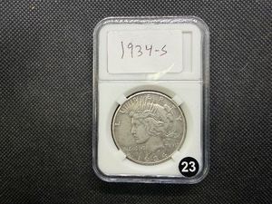 Key Date  1934-S Silver Peace Dollar - Greysheet Wholesale Value for an VF20 is $70