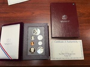 1992 Olympic Silver Prestige Mint Set in Original U.S. Mint Package with COA