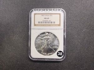 1987 American Silver Eagle NGC MS69