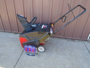 Yard Machine 21� snow thrower. Used condition. As shown. Tested & works.