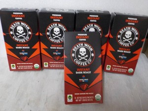 5 boxes Death Wish Instant Dark Roast Coffee