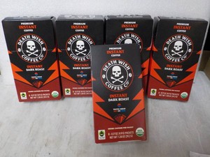 5 boxes Death Wish Instant Dark Roast Coffee
