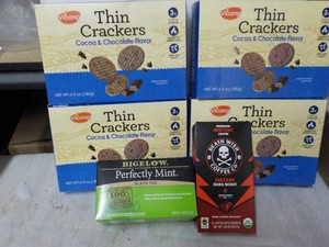 4 boxes Thin Crackers, Tea and Coffee