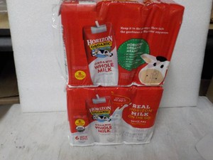 2 Horizon 6 packs Organic Whole Milk