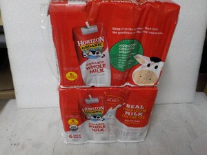 2 Horizon 6 packs Organic Whole Milk