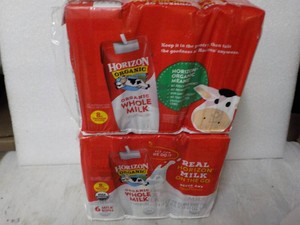 2 Horizon 6 packs Organic Whole Milk