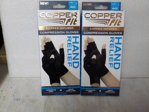 Copper Fit Hand Relief 2 Compression Gloves