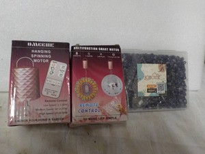 Polished Jemstones and Hanging Spinning Motors