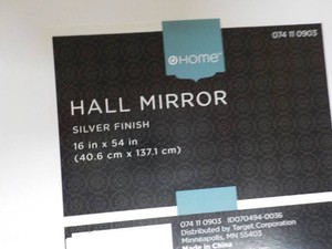 Hall Mirror Silver Finish 16 x 54
