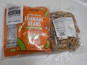 2 bags Edamame Beans and Joyva Sesame Crunch