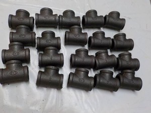 20 pack Niubid 12 Mailable Cast Iron Pipe Tees