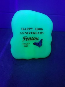 Fenton Butterfly 100th Anniversary FAGCA 2005 Display Sign Hand Painted and Signed