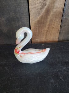 Fenton Swan 40th Anniversary Art Glass Hand Painted Signed