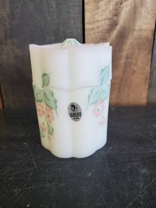 Fenton Hand Painted &amp Signed Satin Art Glass Covered Box