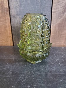 Collectible Fenton Green Hobnail Fairy Lamp