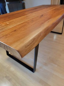 Crate & Barrel Yukon 80 Inch Live Edge Dining Table