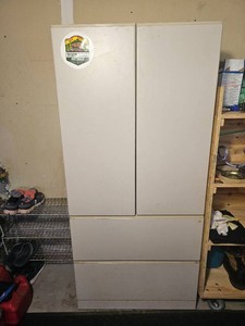 Tall Utility Storage Cabinet with Shelving and Drawers
