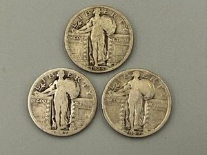 Standing Liberty Quarters 1925, 1927 & 1927D