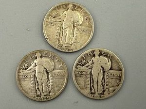 Standing Liberty Quarters 1929, 1929D & 1929S