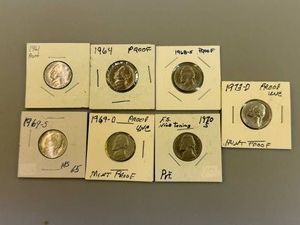 7 Jefferson Nickle Proofs