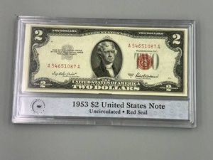 1953 $2 Unc Red Seal Note