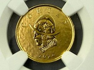 2004 Liberia G$1000 PL70 1/10 troy oz Gold Coin