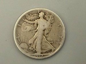 1917S (on Reverse) Walking Liberty Half Dollar