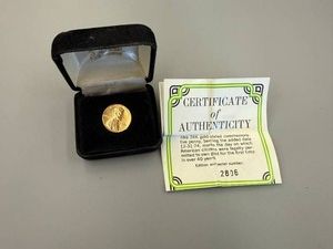 1975 24K Gold-Plated Commemorative Penny 12-31-74