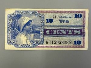 US Military Payment 10 Cents Certificate Series 661