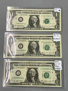 3 US $1 Notes J10, E5 & I9