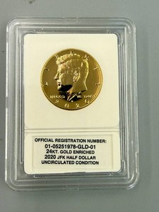 2020 Kennedy Half Dollar 24K Gold Enriched Unc