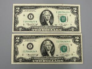 2 1976 UNC $2 Notes I9