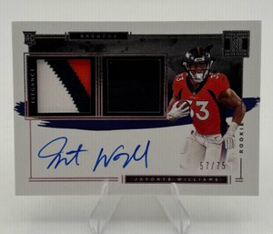 2021 Panini Elegance Rookie Javonte Williams Patch Autograph #125 Numbered /75