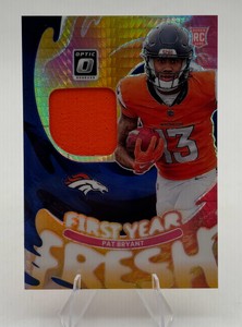 2025 Panini Donruss Optic First Year Fresh Rookie Patch (Blue Hyper) Pat Bryant (#FYFBH-PBT)