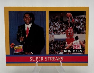 1990-91 NBA Hoops Super Streaks Magic Johnson  Michael Jordan #385