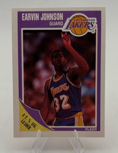 1989-90 Fleer Basketball Earvin Magic Johnson #77
